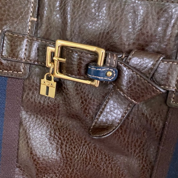 Tommy Hilfiger Y2K era faux leather purse NWOT dark brown shoulder bag vintage - Picture 7 of 15